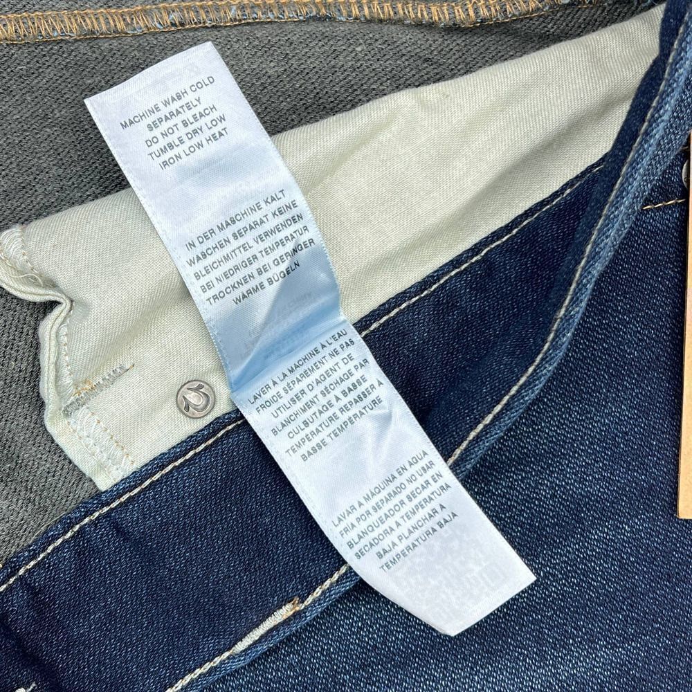 New True Religion Geno Men Denim Blue Jeans Relaxed Slim Deep Shadow US 42 - Picture 10 of 11